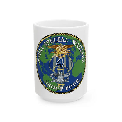 Naval Special Warfare Group 4 (U.S. Navy) White Coffee Mug-15oz-Go Mug Yourself