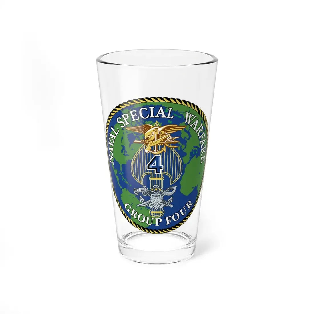 Naval Special Warfare Group 4 (U.S. Navy) Pint Glass 16oz 16oz - Go Mug Yourself