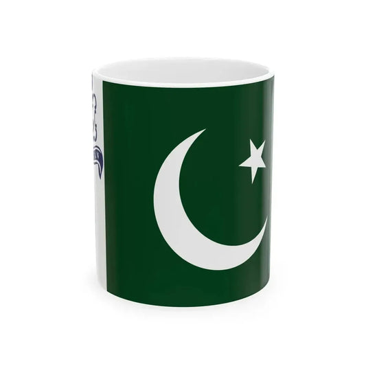 Naval Standard of Pakistan (Pakistan) White Coffee Mug 11oz - Go Mug Yourself