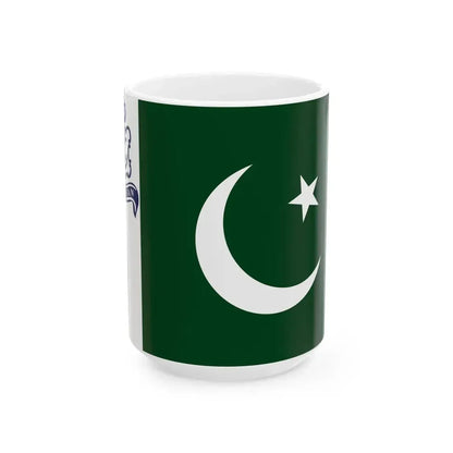 Naval Standard of Pakistan (Pakistan) White Coffee Mug 15oz - Go Mug Yourself