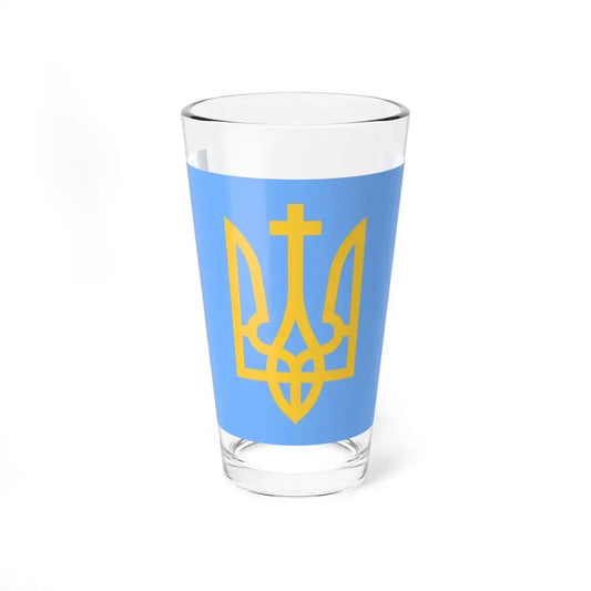 Naval Standard of the Hetman of Ukraine (Ukraine) Pint Glass 16oz 16oz - Go Mug Yourself
