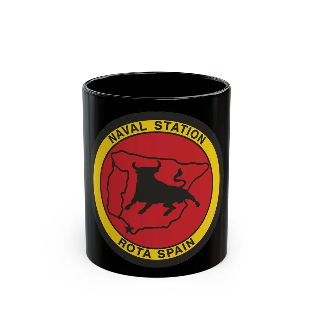 Naval Station Rota Spain (U.S. Navy) Black Coffee Mug-11oz-Go Mug Yourself