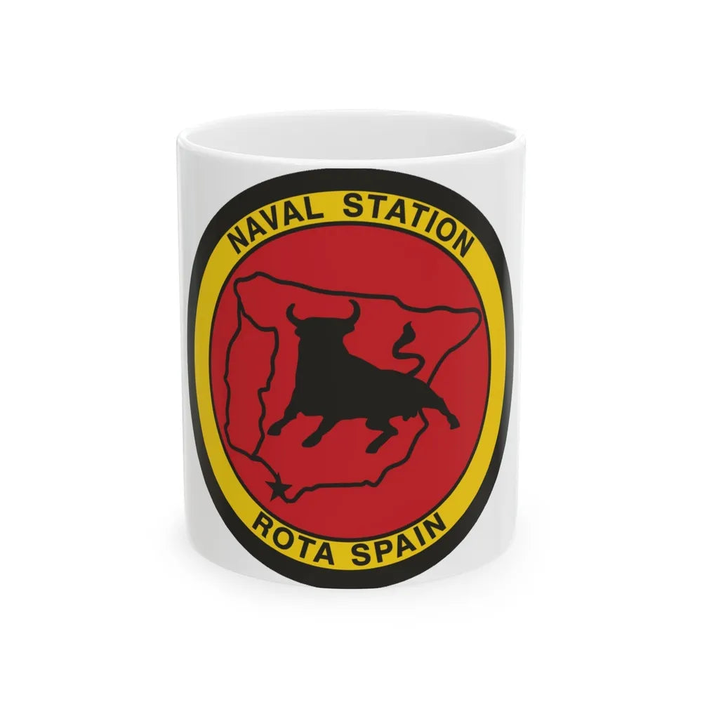 Naval Station Rota Spain (U.S. Navy) White Coffee Mug-11oz-Go Mug Yourself