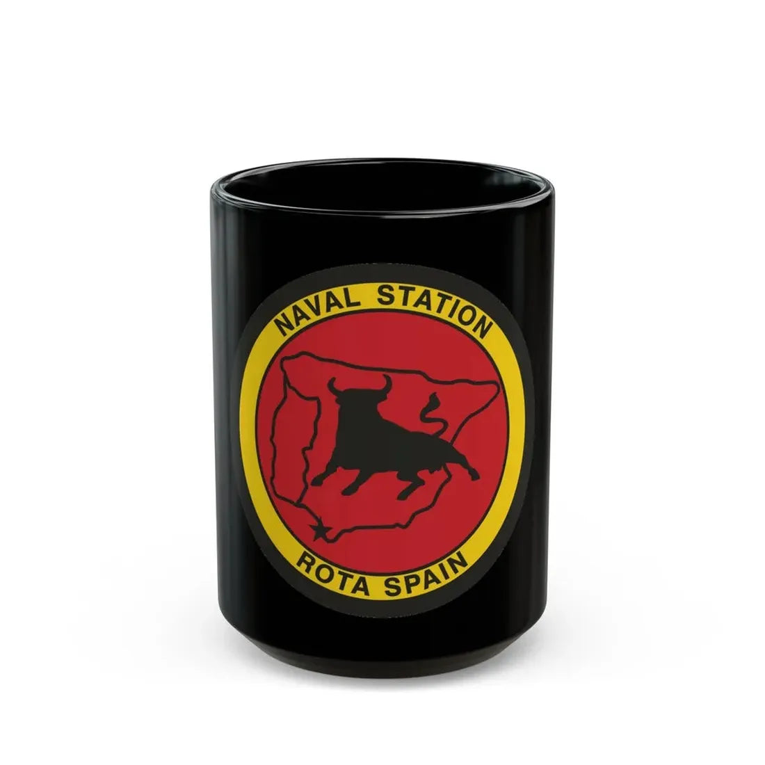 Naval Station Rota Spain (U.S. Navy) Black Coffee Mug 15oz - Go Mug Yourself