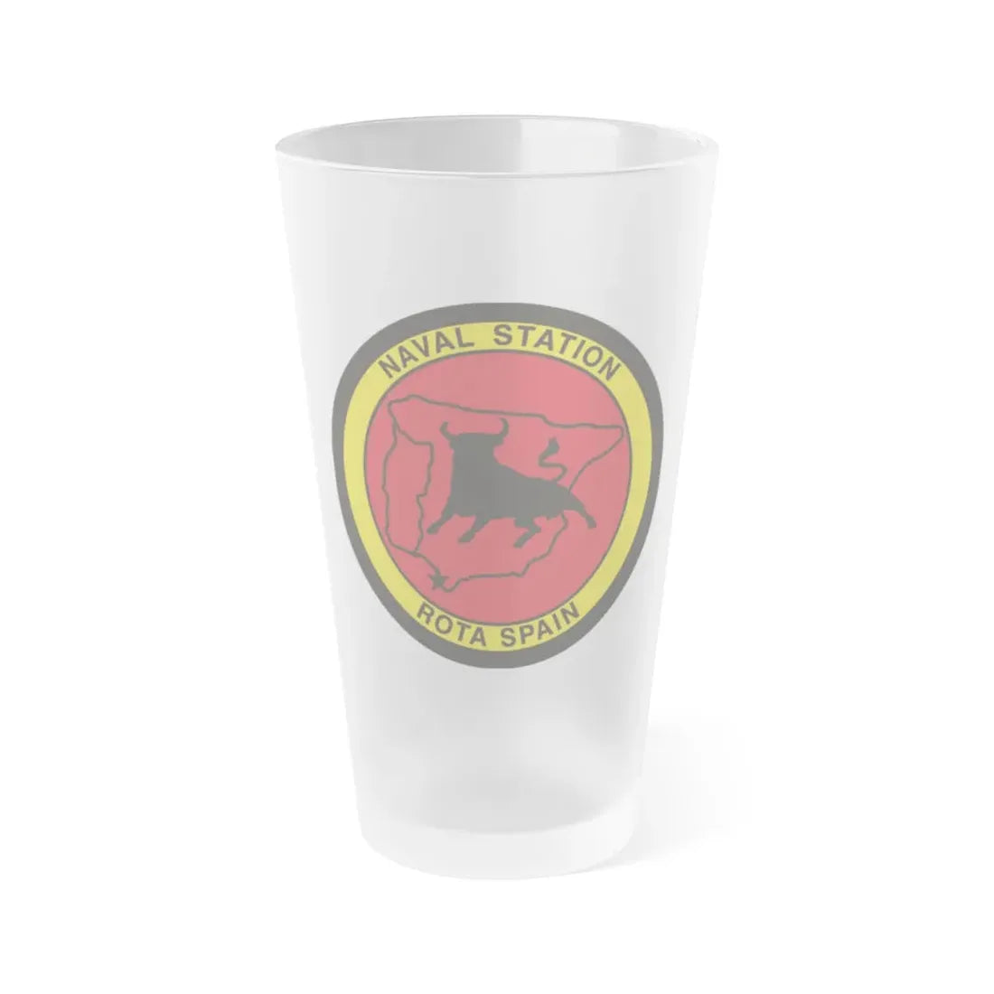 Naval Station Rota Spain (U.S. Navy) Frosted Pint Glass 16oz Default Title - Go Mug Yourself