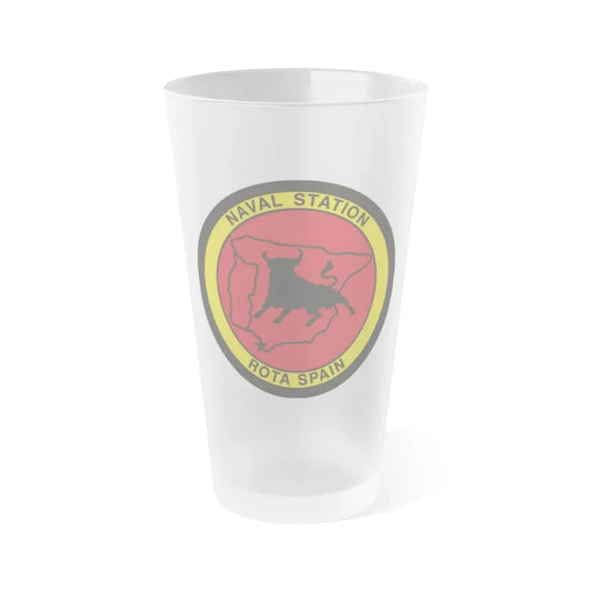Naval Station Rota Spain (U.S. Navy) Frosted Pint Glass 16oz Default Title - Go Mug Yourself