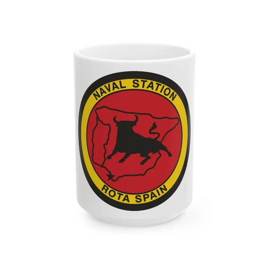 Naval Station Rota Spain (U.S. Navy) White Coffee Mug 15oz - Go Mug Yourself