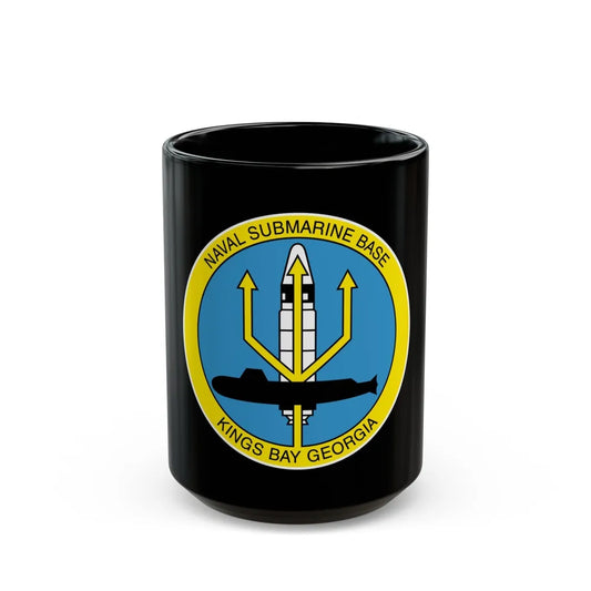 Naval Submarine Base Kings Bay Georgia (U.S. Navy) Black Coffee Mug-15oz-Go Mug Yourself