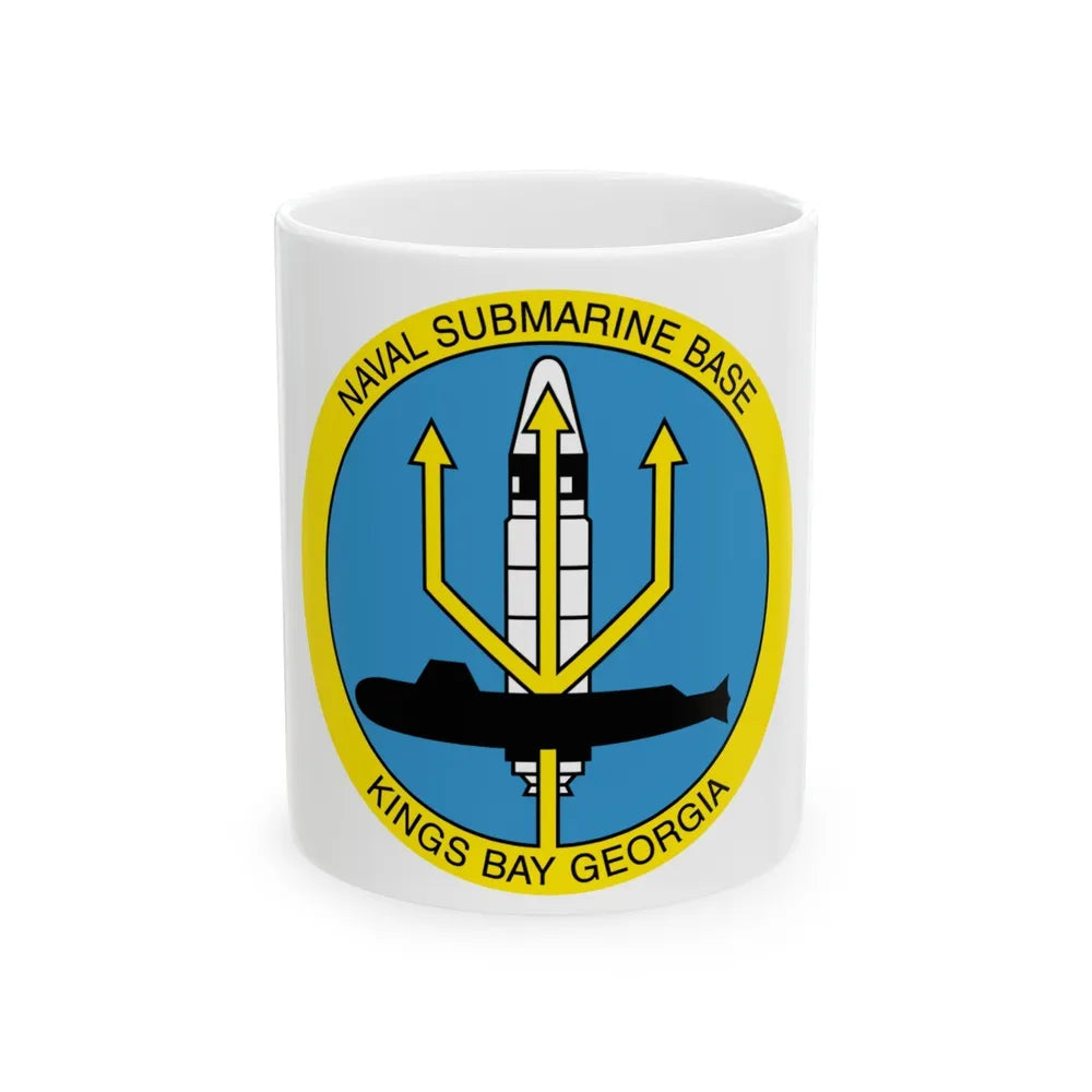 Naval Submarine Base Kings Bay Georgia (U.S. Navy) White Coffee Mug-11oz-Go Mug Yourself