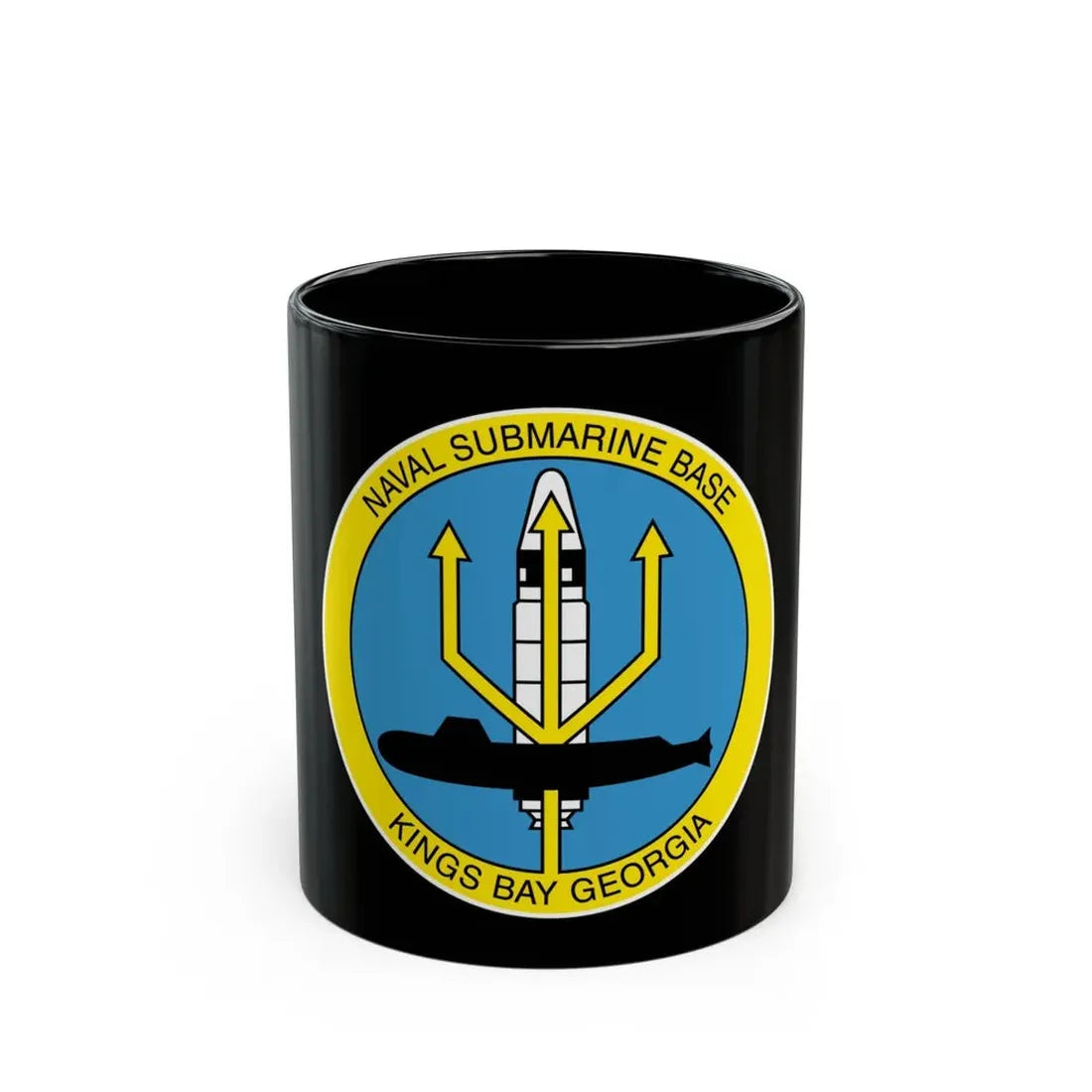 Naval Submarine Base Kings Bay Georgia (U.S. Navy) Black Coffee Mug 11oz - Go Mug Yourself