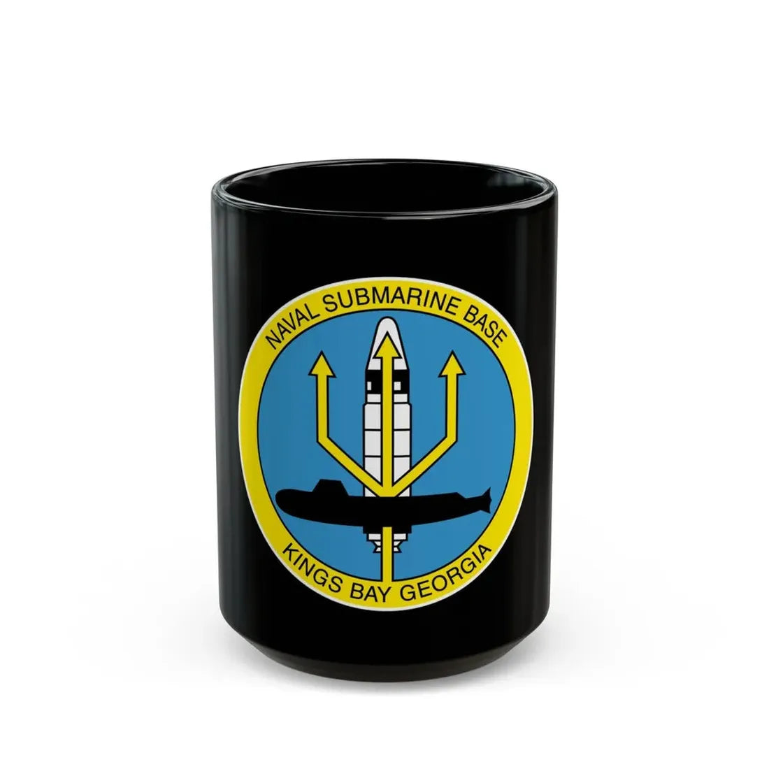 Naval Submarine Base Kings Bay Georgia (U.S. Navy) Black Coffee Mug 15oz - Go Mug Yourself