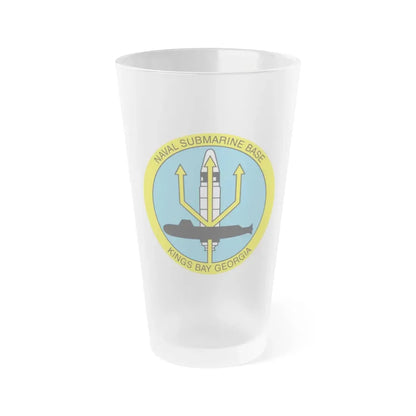 Naval Submarine Base Kings Bay Georgia (U.S. Navy) Frosted Pint Glass 16oz Default Title - Go Mug Yourself