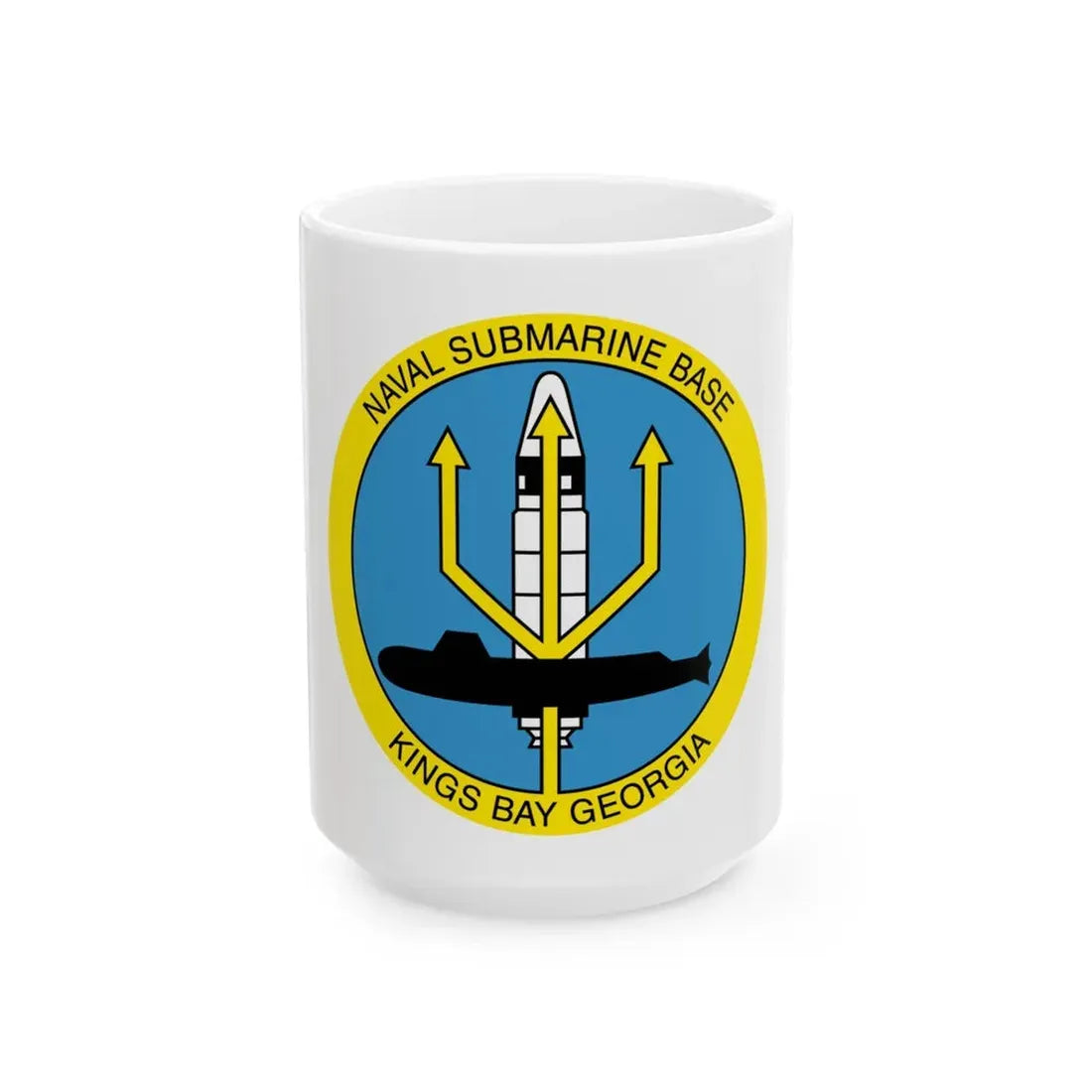 Naval Submarine Base Kings Bay Georgia (U.S. Navy) White Coffee Mug 15oz - Go Mug Yourself