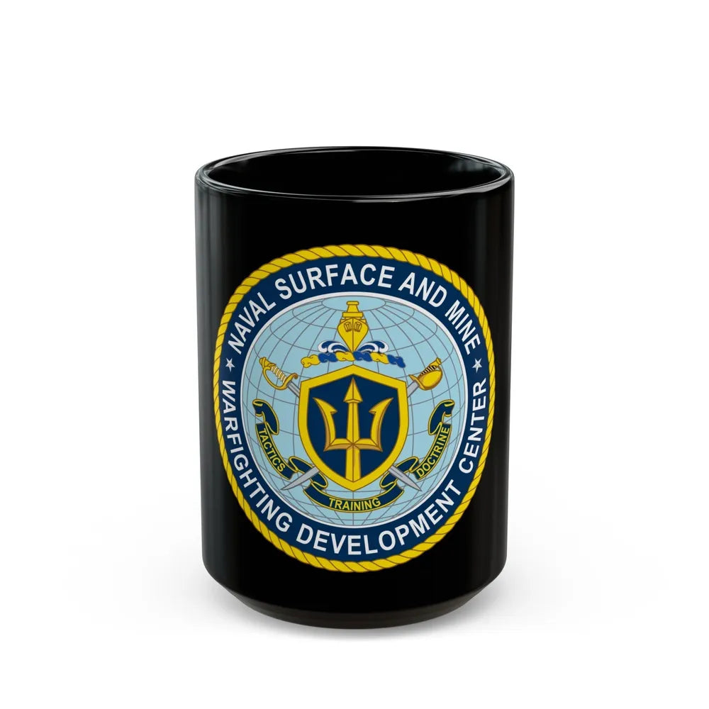 Naval Surface & Mine Warfighting Dev Center (U.S. Navy) Black Coffee Mug-15oz-Go Mug Yourself