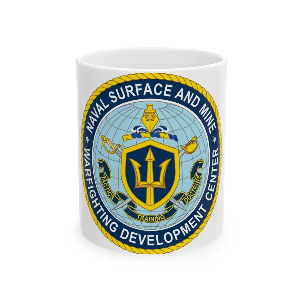 Naval Surface & Mine Warfighting Dev Center (U.S. Navy) White Coffee Mug-11oz-Go Mug Yourself