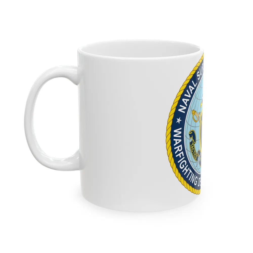 Naval Surface & Mine Warfighting Dev Center (U.S. Navy) White Coffee Mug-Go Mug Yourself