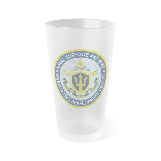 Naval Surface & Mine Warfighting Dev Center (U.S. Navy) Frosted Pint Glass 16oz Default Title - Go Mug Yourself