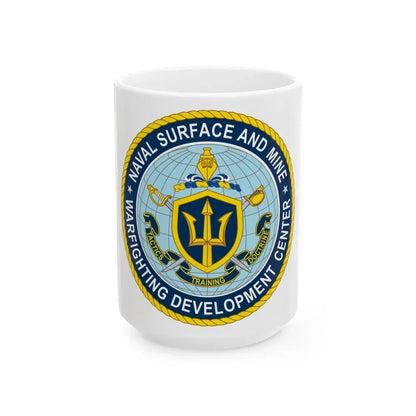 Naval Surface & Mine Warfighting Dev Center (U.S. Navy) White Coffee Mug 15oz - Go Mug Yourself