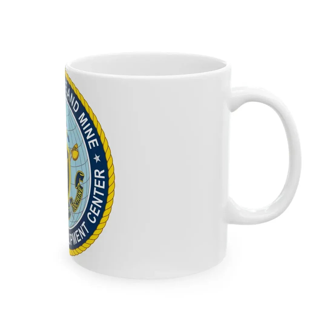 Naval Surface & Mine Warfighting Dev Center (U.S. Navy) White Coffee Mug - Go Mug Yourself
