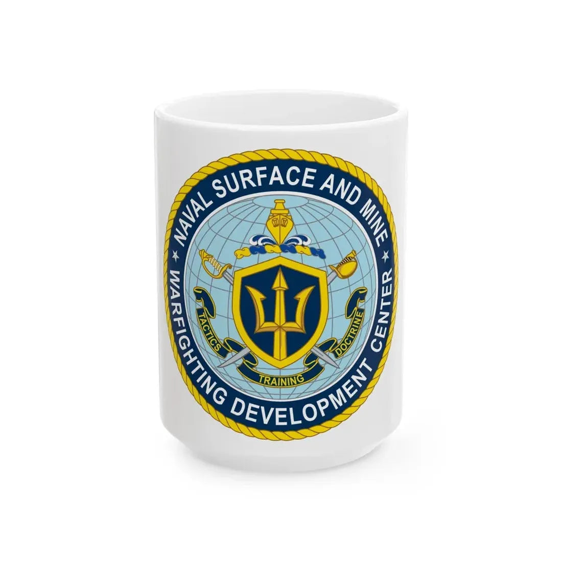 Naval Surface & Mine Warfighting Dev Center (U.S. Navy) White Coffee Mug - Go Mug Yourself