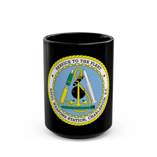 Naval Weapon Station Charleston SC (U.S. Navy) Black Coffee Mug-15oz-Go Mug Yourself