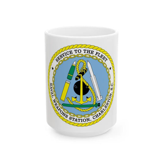 Naval Weapon Station Charleston SC (U.S. Navy) White Coffee Mug-15oz-Go Mug Yourself