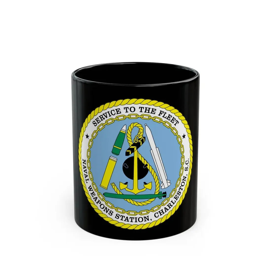 Naval Weapon Station Charleston SC (U.S. Navy) Black Coffee Mug 11oz - Go Mug Yourself