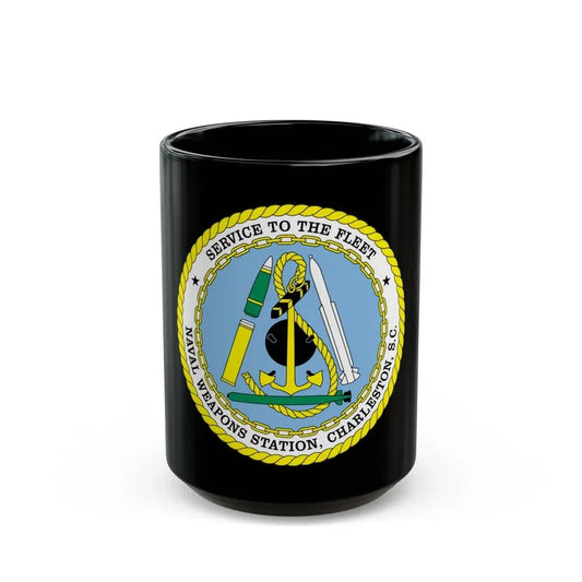 Naval Weapon Station Charleston SC (U.S. Navy) Black Coffee Mug 15oz - Go Mug Yourself