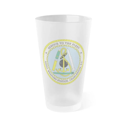 Naval Weapon Station Charleston SC (U.S. Navy) Frosted Pint Glass 16oz Default Title - Go Mug Yourself