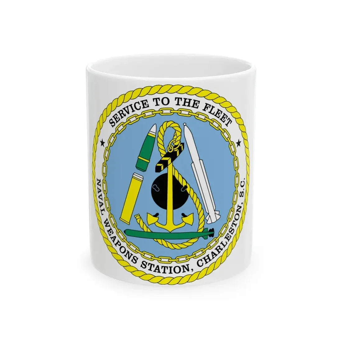 Naval Weapon Station Charleston SC (U.S. Navy) White Coffee Mug 11oz - Go Mug Yourself