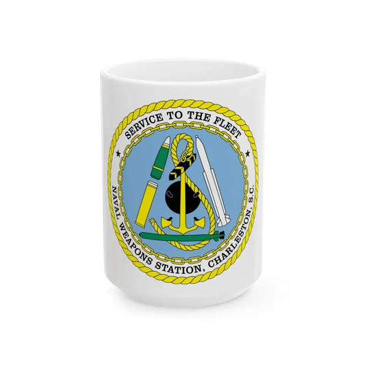Naval Weapon Station Charleston SC (U.S. Navy) White Coffee Mug 15oz - Go Mug Yourself