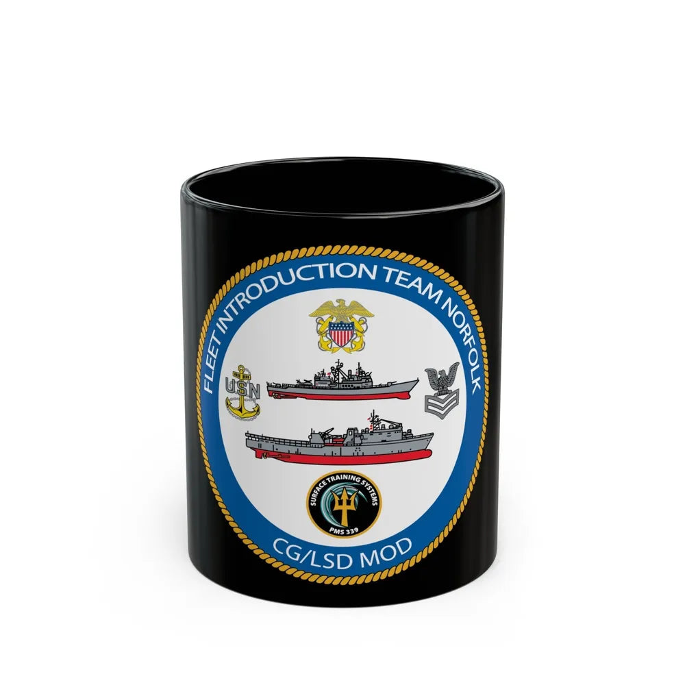 NAVSEA Fit Norfolk (U.S. Navy) Black Coffee Mug-11oz-Go Mug Yourself