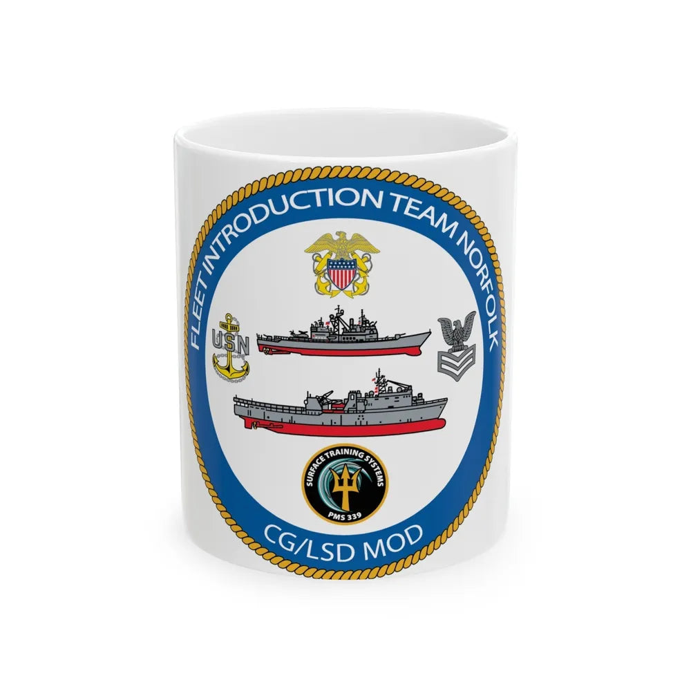 NAVSEA Fit Norfolk (U.S. Navy) White Coffee Mug-11oz-Go Mug Yourself