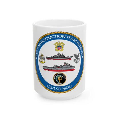 NAVSEA Fit Norfolk (U.S. Navy) White Coffee Mug-15oz-Go Mug Yourself