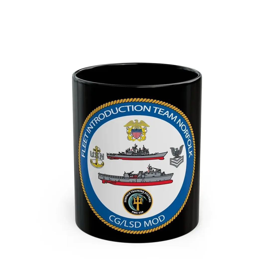 NAVSEA Fit Norfolk (U.S. Navy) Black Coffee Mug 11oz - Go Mug Yourself