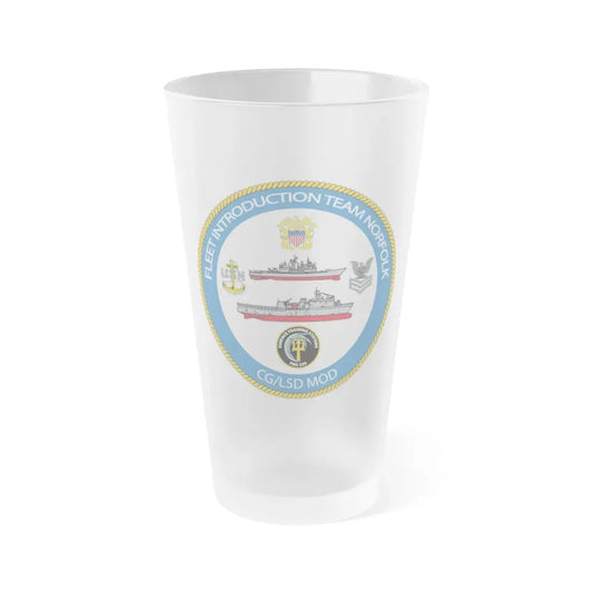 NAVSEA Fit Norfolk (U.S. Navy) Frosted Pint Glass 16oz Default Title - Go Mug Yourself
