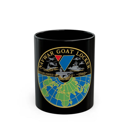 NAVWAR Goat Locker (U.S. Navy) Black Coffee Mug-11oz-Go Mug Yourself