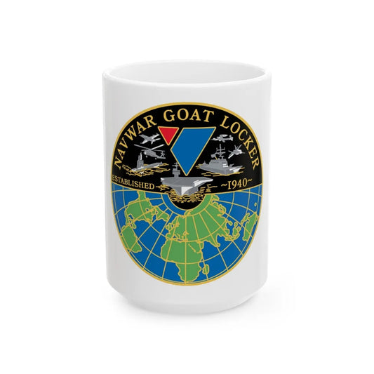 NAVWAR Goat Locker (U.S. Navy) White Coffee Mug-15oz-Go Mug Yourself