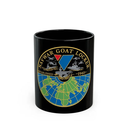 NAVWAR Goat Locker (U.S. Navy) Black Coffee Mug 11oz - Go Mug Yourself