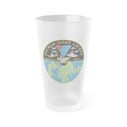 NAVWAR Goat Locker (U.S. Navy) Frosted Pint Glass 16oz Default Title - Go Mug Yourself