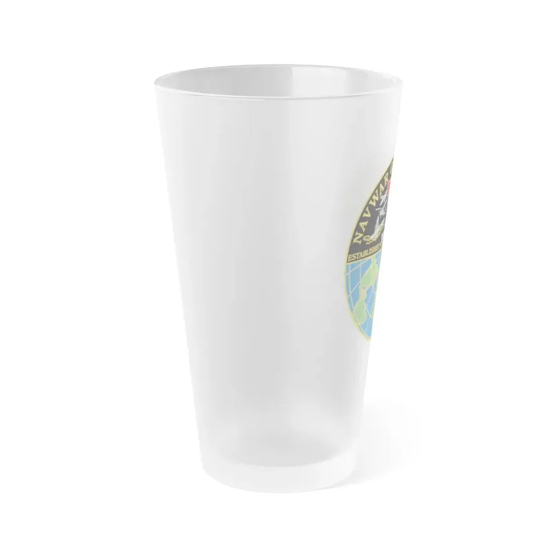NAVWAR Goat Locker (U.S. Navy) Frosted Pint Glass 16oz - Go Mug Yourself