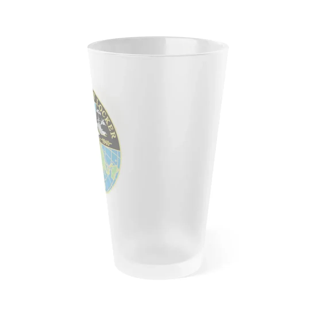NAVWAR Goat Locker (U.S. Navy) Frosted Pint Glass 16oz - Go Mug Yourself