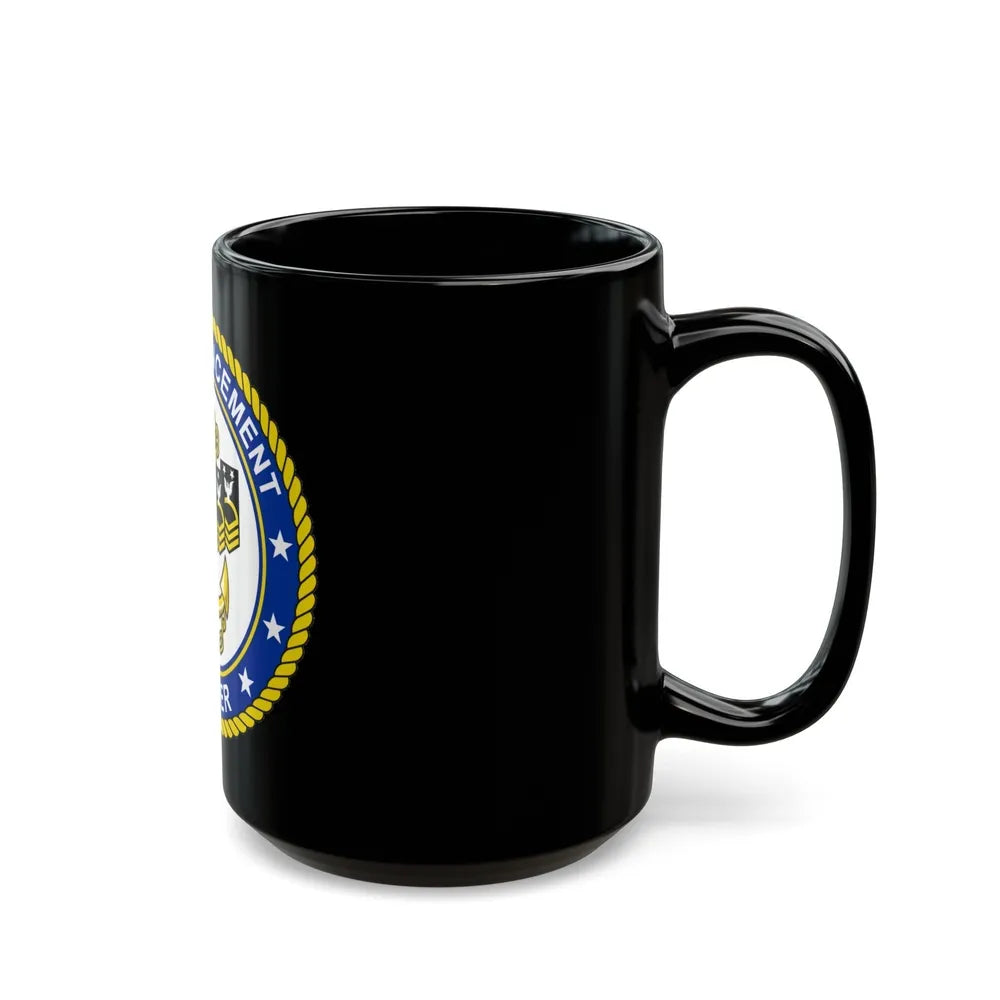 Navy Advancement Center NAC (U.S. Navy) Black Coffee Mug-Go Mug Yourself