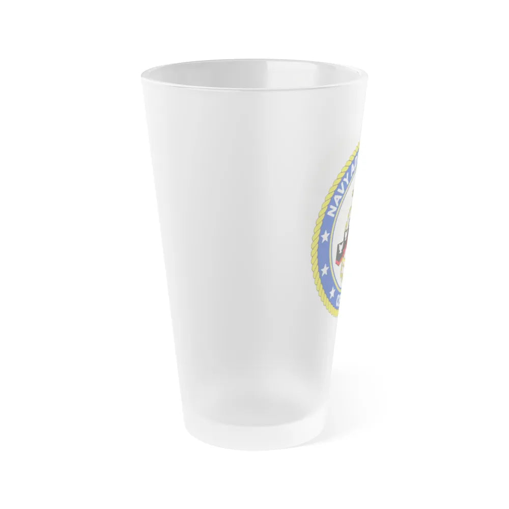 Navy Advancement Center NAC (U.S. Navy) Frosted Pint Glass 16oz-Go Mug Yourself