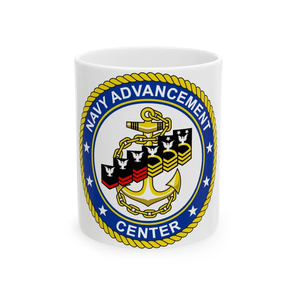 Navy Advancement Center NAC (U.S. Navy) White Coffee Mug-11oz-Go Mug Yourself