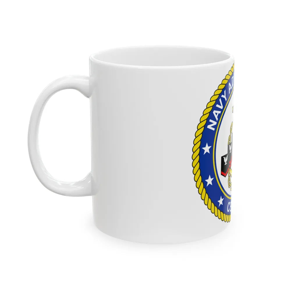 Navy Advancement Center NAC (U.S. Navy) White Coffee Mug-Go Mug Yourself