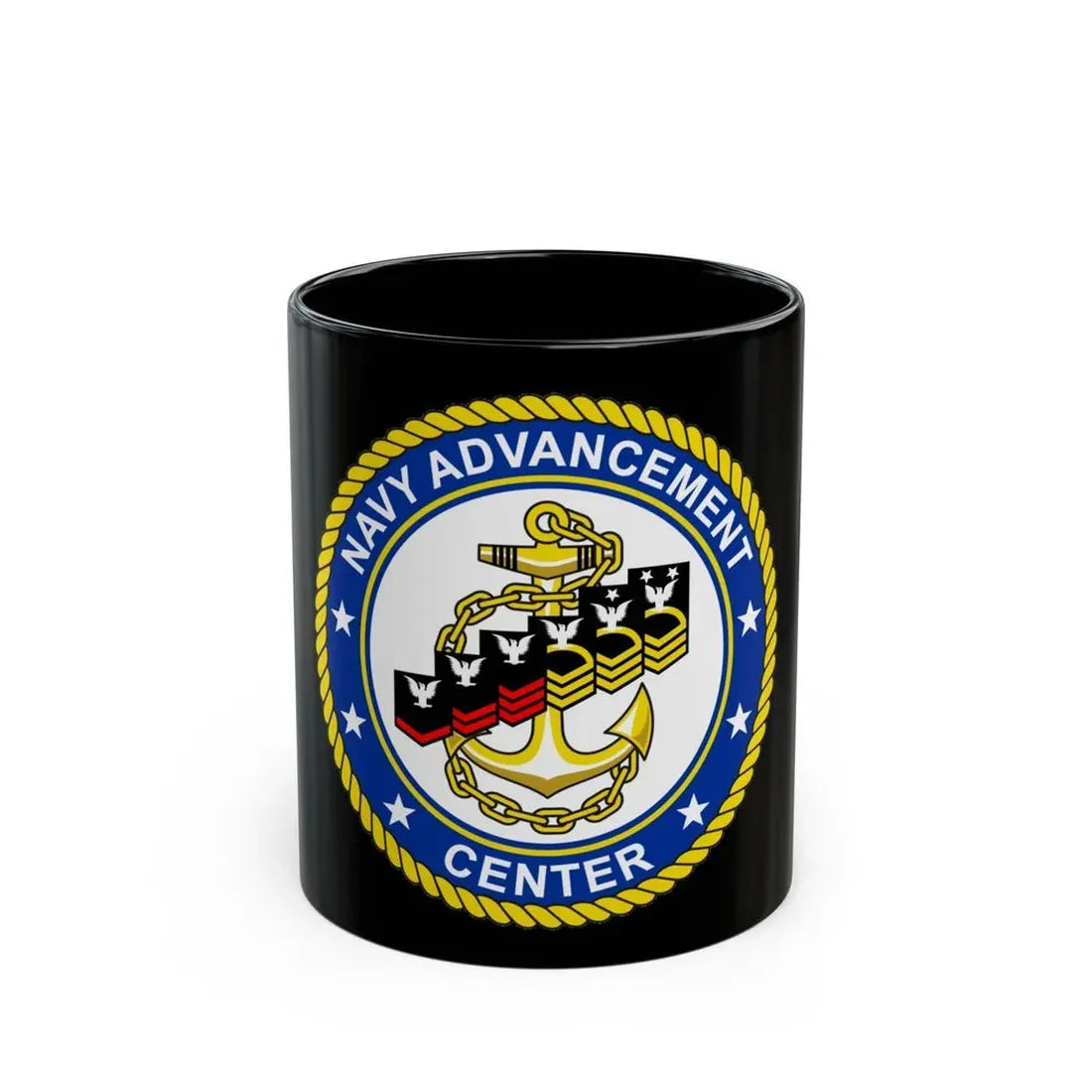 Navy Advancement Center NAC (U.S. Navy) Black Coffee Mug 11oz - Go Mug Yourself