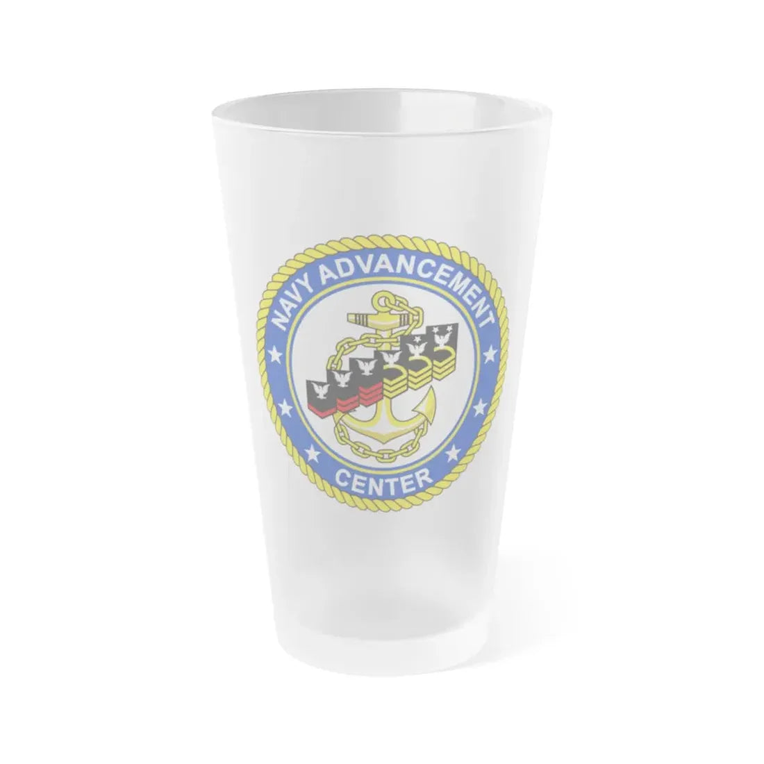 Navy Advancement Center NAC (U.S. Navy) Frosted Pint Glass 16oz Default Title - Go Mug Yourself