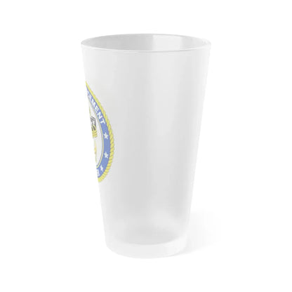 Navy Advancement Center NAC (U.S. Navy) Frosted Pint Glass 16oz - Go Mug Yourself