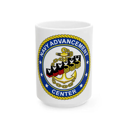 Navy Advancement Center NAC (U.S. Navy) White Coffee Mug 15oz - Go Mug Yourself